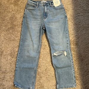 Abercrombie Ankle Straight Ultra High Rose Jeans